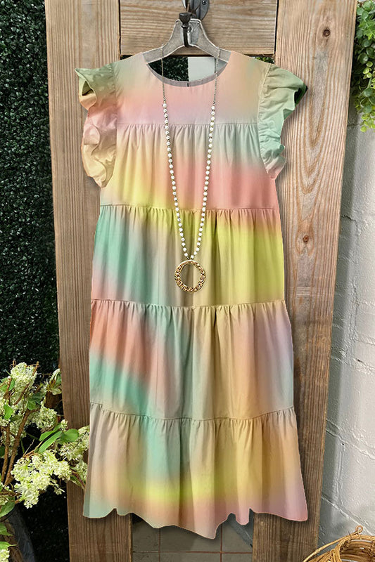Dreamy Aurora Ruffled Mini Dress
