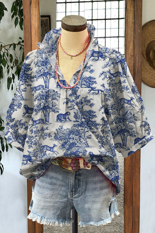 Elegant Floral Print Blouse